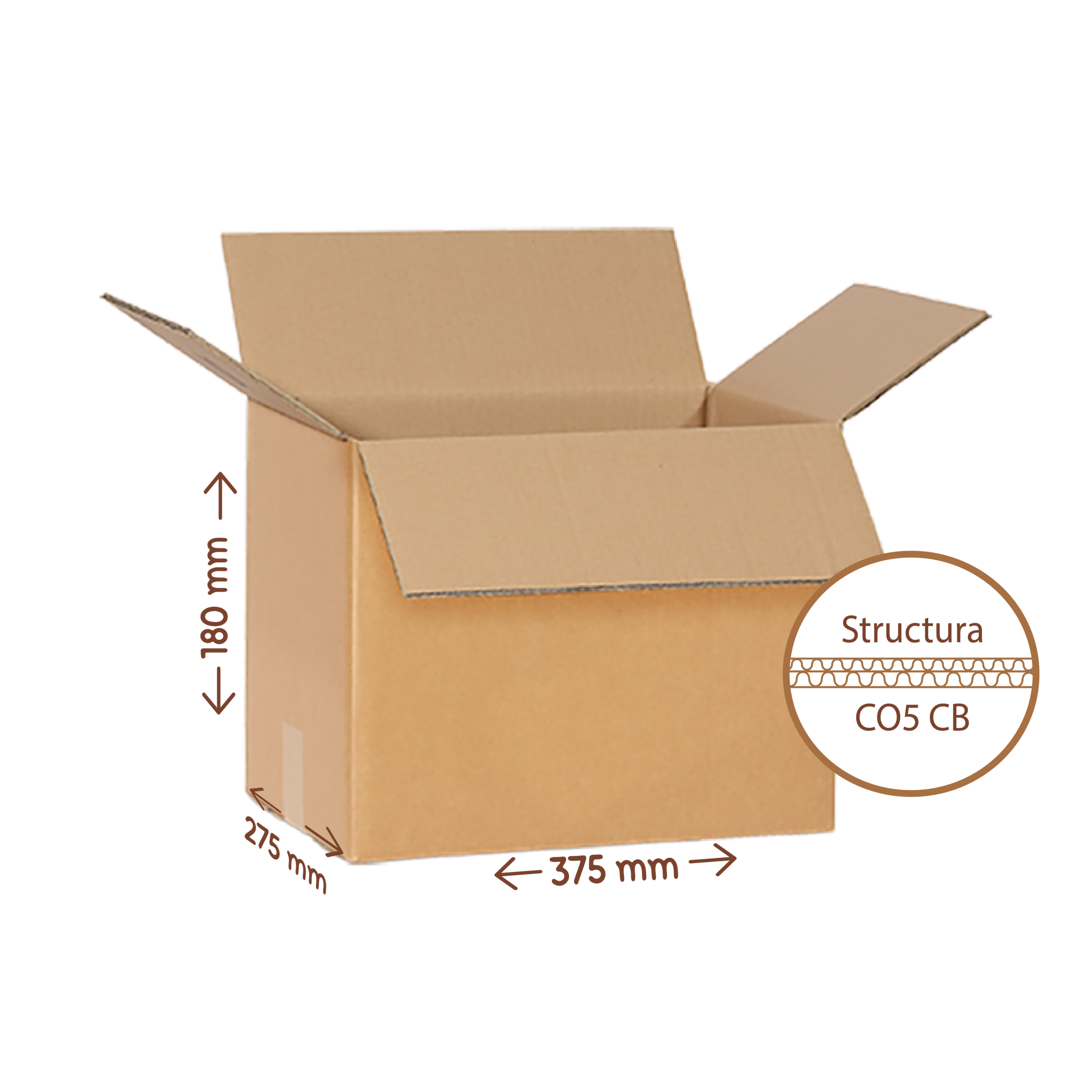 Cutie clasica pentru transport 375 x 275 x 180 mm